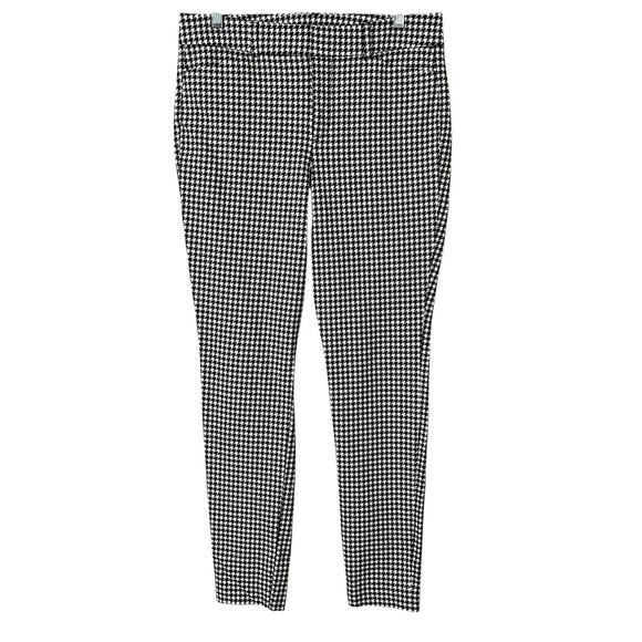 Old Navy Pixie Pants Women’s 10 Black White Houndstooth High Rise Stretch Career - Picture 1 of 12
